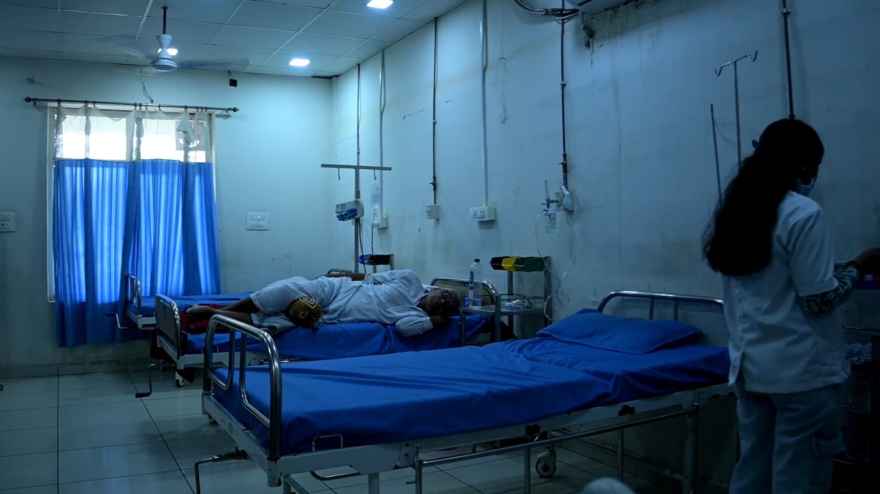 A patient ward at Sheela Hospital